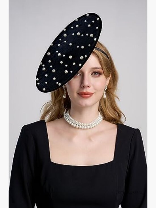 Fascinator Hat Cocktail Tea Party Headband Vintage Derby  display picture 2